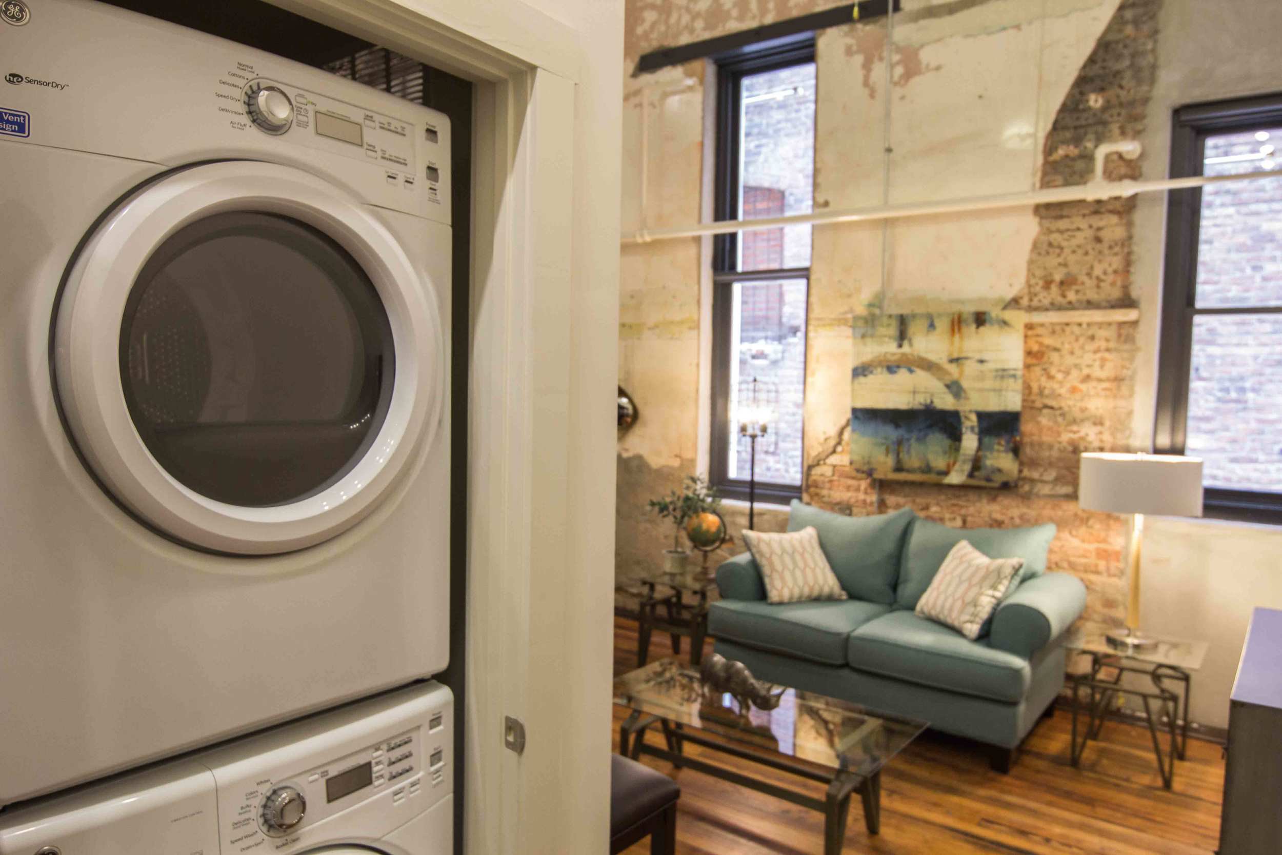 washer and dryer at the lamar lofts